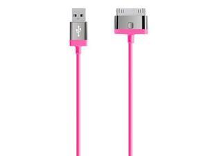 Belkin Mixit 30-pin Chargesync Cable For Iphone 4/4s/3/3s, Ipad 3g And Ipad 2 (pink) Belkin Mixit 30-pin Chargesync Cable For Iphone 4/4s/3/3s, Ipad 3g And Ipad 2 (pink)