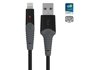 SCOSCHE RI3LED Black Rugged Charge & Sync Cable for Lightning Devices SCOSCHE RI3LED Black Rugged Charge & Sync Cable for Lightning Devices