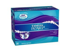 Tampax Pearl Plastic, Ultra Absorbency, Unscented Tampons, 36-Count (Pack of 2) Tampax Pearl Plastic, Ultra Absorbency, Unscented Tampons, 36-Count (Pack of 2)