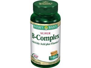 Nature's Bounty Super B-complex with Folic Acid Plus Vitamin C, 150-Count Nature's Bounty Super B-complex with Folic Acid Plus Vitamin C, 150-Count