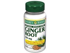 Nature's Bounty Ginger Root, Natural Whole Herb, 550 mg, Capsules, 100 ct. Nature's Bounty Ginger Root, Natural Whole Herb, 550 mg, Capsules, 100 ct.
