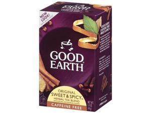 Good Earth Original Sweet & Spicy Caffeine Free Tea Bags, Net Wt 1.4 Oz 18-Count, Boxes (Pack of 6) Good Earth Original Sweet & Spicy Caffeine Free Tea Bags, Net Wt 1.4 Oz 18-Count, Boxes (Pack of 6)