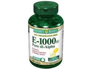 Nature's Bounty Pure dl-Alpha Vitamin E, 1000 IU, Softgels, 60 ct. Nature's Bounty Pure dl-Alpha Vitamin E, 1000 IU, Softgels, 60 ct.