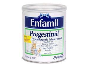 Enfamil Pregestimil Hypoallergenic Infant Formula with MCT Oil, Iron Fortified, Powder , 1 lb (454 g) 16 oz Enfamil Pregestimil Hypoallergenic Infant Formula with MCT Oil, Iron Fortified, Powder , 1 lb (454 g) 16 oz