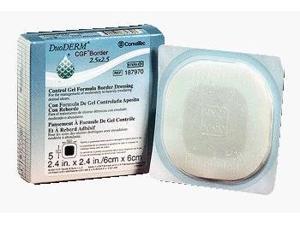 Duoderm Border CgfSterile Dressing,Square,2.5"X2.5"-5ea Duoderm Border CgfSterile Dressing,Square,2.5"X2.5"-5ea