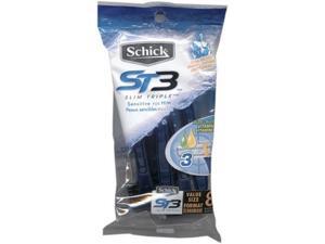 Schick ST3 Slim Triple Sensitive for Him Disposable Razor-8 ct Schick ST3 Slim Triple Sensitive for Him Disposable Razor-8 ct