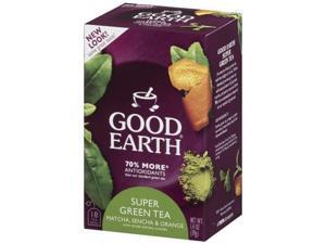 Good Earth Super Green Tea, Matcha, Sencha & Orange, 18-Count Tea Bags (Pack of 6) Good Earth Super Green Tea, Matcha, Sencha & Orange, 18-Count Tea Bags (Pack of 6)
