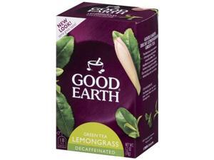 Good Earth Green Tea, Decaffeinated, Lemongrass Flavor, 18 Teabags, (Pack of 6) Good Earth Green Tea, Decaffeinated, Lemongrass Flavor, 18 Teabags, (Pack of 6)