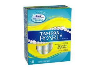 Tampax Pearl Plastic, Regular Absorbency, Unscented Tampons, 18 Count Tampax Pearl Plastic, Regular Absorbency, Unscented Tampons, 18 Count
