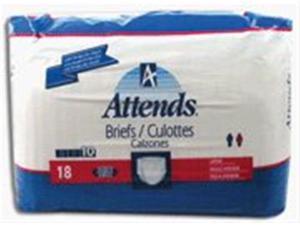 Attends Briefs Large, With Band 18 briefs/Pk, 4 Packs Attends Briefs Large, With Band 18 briefs/Pk, 4 Packs