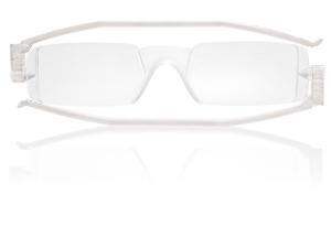 Nannini FlatSpecs Compact One Reading Glasses - Crystal Temples, Optics 2.5 Nannini FlatSpecs Compact One Reading Glasses - Crystal Temples, Optics 2.5