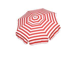 Italian 6 ft Umbrella Acrylic Stripes Red and White - Patio Pole Italian 6 ft Umbrella Acrylic Stripes Red and White - Patio Pole