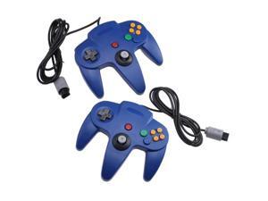 Two Blue Game Controllers for Super Nintendo 64 Two Blue Game Controllers for Super Nintendo 64