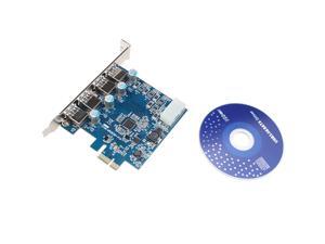 4-Port USB 3.0 PCI-Express PCIe Adapter Controller Card 4-Port USB 3.0 PCI-Express PCIe Adapter Controller Card