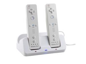 3X Charge Station for Wii U + 2 White Built-in Motion Plus Remote + Nunchuck Controller For Wii – White 3X Charge Station for Wii U + 2 White Built-in Motion Plus Remote + Nunchuck Controller For Wii – White