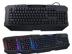 3 Color LED Illuminated Backlight Switchable USB Wired Gaming Keyboard for PC - Multimedia Shortcut Keys, 3 Color Backlight Red/Blue/Purple 3 Color LED Illuminated Backlight Switchable USB Wired Gaming Keyboard for PC - Multimedia Shortcut Keys, 3 Color Backlight Red/Blue/Purple