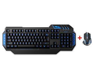 USB Wired Illuminated Ergonomic Type-X Professional Gaming Keyboard w/ 2500 DPI Blue LED Optical Wired Gaming Mouse Mice for Desktop PC, Computer, Laptop, Notebook USB Wired Illuminated Ergonomic Type-X Professional Gaming Keyboard w/ 2500 DPI Blue LED Optical Wired Gaming Mouse Mice for Desktop PC, Computer, Laptop, Notebook