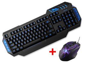 USB Wired Illuminated Ergonomic Type-X Professional Gaming Keyboard w/ 3500DPI Adjustable 4-Level DPI LED Pro Gaming Optical Mouse Mice for Desktop PC, Computer, Laptop, Notebook USB Wired Illuminated Ergonomic Type-X Professional Gaming Keyboard w/ 3500DPI Adjustable 4-Level DPI LED Pro Gaming Optical Mouse Mice for Desktop PC, Computer, Laptop, Notebook