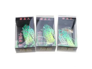 3pcs 6cm Lifelike Frog Topwater Fishing Lure Crankbait Hooks Bass Bait Tackle_Light Green 3pcs 6cm Lifelike Frog Topwater Fishing Lure Crankbait Hooks Bass Bait Tackle_Light Green