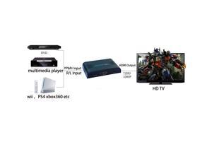 5RCA Component Audio Video A/V Receivers to HDMI Converter Adapter Scaler for PSP XBOX HDTV PC 5RCA Component Audio Video A/V Receivers to HDMI Converter Adapter Scaler for PSP XBOX HDTV PC