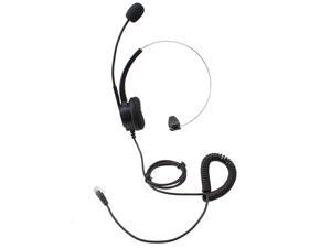 4-Pin RJ9 Crystal Head Super Telephone Monaural Corded Headset 4-Pin RJ9 Crystal Head Super Telephone Monaural Corded Headset