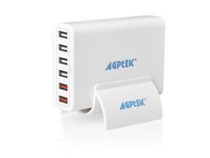 AGPTEK 2.0 60W 6 Ports 6-Port Smart USB Desktop Charging Station USB Travel Wall Charger with Qualcomm Quick Charging Technology 2.0 for Cellphone Smartphone Phone Tablet iPad Camera Mp3 Mp4 Player AGPTEK 2.0 60W 6 Ports 6-Port Smart USB Desktop Charging Station USB Travel Wall Charger with Qualcomm Quick Charging Technology 2.0 for Cellphone Smartphone Phone Tablet iPad Camera Mp3 Mp4 Player