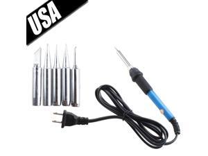 AGPTEK 60W 110V Adjustable Temperature Welding Soldering Iron with 5pcs Different Tips for Variously Repaired Usage AGPTEK 60W 110V Adjustable Temperature Welding Soldering Iron with 5pcs Different Tips for Variously Repaired Usage