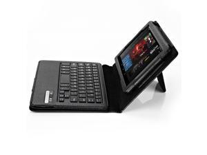 PU Leather Keyboard Case with Keyboard, Black Slim Folio Case Cover Stand With Detachable Bluetooth Wireless Keyboard For Amazon Fire 7" 2015 Tablet-Black PU Leather Keyboard Case with Keyboard, Black Slim Folio Case Cover Stand With Detachable Bluetooth Wireless Keyboard For Amazon Fire 7" 2015 Tablet-Black