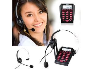 AGPtek Hands-free Call Center Noise Cancellation Corded Monaural Headset Telephone with Backlight Tone Dial Key Pad & REDIAL + Desk Phone Headphones PC Recording Function ,for Telephone Counseling Ser AGPtek Hands-free Call Center Noise Cancellation Corded Monaural Headset Telephone with Backlight Tone Dial Key Pad & REDIAL + Desk Phone Headphones PC Recording Function ,for Telephone Counseling Ser