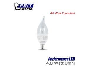 FEIT PerformanceLED 4.8 Watt Dimmable Chandelier Candelabra LED Light Bulb FEIT PerformanceLED 4.8 Watt Dimmable Chandelier Candelabra LED Light Bulb