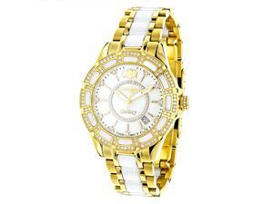 Luxurman Ladies Diamond Ceramic Watch 1.25ct White MOP Galaxy Yellow Gold Luxurman Ladies Diamond Ceramic Watch 1.25ct White MOP Galaxy Yellow Gold