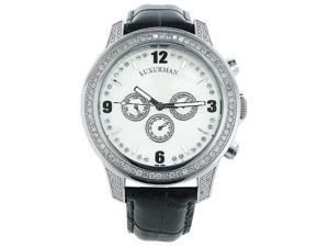 Luxurman Mens Diamond Watch 2.6ct White MOP Luxurman Mens Diamond Watch 2.6ct White MOP
