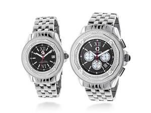 Matching His and Hers Watches: Centorum Falcon Diamond Watch Set 1.05ct Matching His and Hers Watches: Centorum Falcon Diamond Watch Set 1.05ct