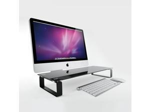Eutuxia® S Series | Monitor Stand - Sleek Black Tempered Glass Monitor / Laptop / Desktop Mulitmedia Stand & Desk Organizer Eutuxia® S Series | Monitor Stand - Sleek Black Tempered Glass Monitor / Laptop / Desktop Mulitmedia Stand & Desk Organizer