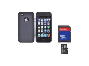 Rearth Combo W/iPhone 4s Steel Black Silicone Case W/Steel Bumper, Lanyard, LCD Protector & 8GB Micro SDHC Memory Card & Adapter Rearth Combo W/iPhone 4s Steel Black Silicone Case W/Steel Bumper, Lanyard, LCD Protector & 8GB Micro SDHC Memory Card & Adapter