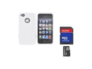 Rearth Combo W/iPhone 4s Steel White Silicone Case W/Steel Bumper, Lanyard, LCD Protector & 8GB Micro SDHC Memory Card & Adapter Rearth Combo W/iPhone 4s Steel White Silicone Case W/Steel Bumper, Lanyard, LCD Protector & 8GB Micro SDHC Memory Card & Adapter
