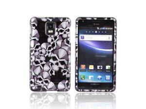 Slim & Protective Hard Case for Samsung Infuse i997 - Silver Skulls on Black Slim & Protective Hard Case for Samsung Infuse i997 - Silver Skulls on Black