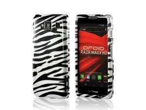 Slim & Protective Hard Case for Motorola Droid RAZR MAXX HD - Black / White Zebra Slim & Protective Hard Case for Motorola Droid RAZR MAXX HD - Black / White Zebra