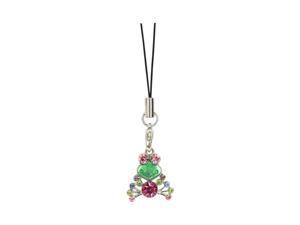 Cubic Stone Frog Charm W/ Strap - Multi-color Cubic Stone Frog Charm W/ Strap - Multi-color