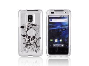Slim & Protective Hard Case for LG G2X (T-Mobile) - Black Skull on Silver Slim & Protective Hard Case for LG G2X (T-Mobile) - Black Skull on Silver