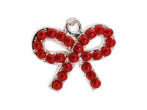 Red Pearl Bow Tie Universal 3.5mm Headphone Jack Plug Charm Red Pearl Bow Tie Universal 3.5mm Headphone Jack Plug Charm