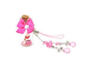 Bottle And Love Message W/ Ribbon Cellphone Charm/strap - Pink Bottle And Love Message W/ Ribbon Cellphone Charm/strap - Pink