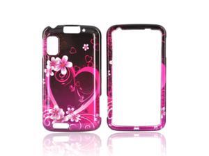Slim & Protective Hard Case for Motorola Atrix 4G - Pink / Purple Flowers & Hearts Slim & Protective Hard Case for Motorola Atrix 4G - Pink / Purple Flowers & Hearts