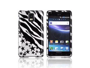 Slim & Protective Hard Case for Samsung Infuse i997 - Black Zebra Stars Slim & Protective Hard Case for Samsung Infuse i997 - Black Zebra Stars