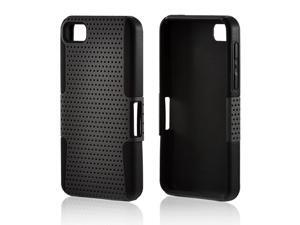 Gray Mesh On Black Silicone Hybrid Case For Blackberry Z10 Gray Mesh On Black Silicone Hybrid Case For Blackberry Z10