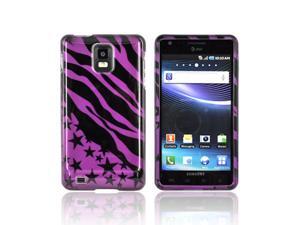 Slim & Protective Hard Case for Samsung Infuse i997 - Purple / Black Zebra Stars Slim & Protective Hard Case for Samsung Infuse i997 - Purple / Black Zebra Stars