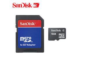 Sandisk 4gb Micro SD Memory Card W/ SD Adapters Sandisk 4gb Micro SD Memory Card W/ SD Adapters