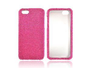 Apple Iphone 5 Bling Hard Plastic Case Snap On Cover - Hot Pink Gems Apple Iphone 5 Bling Hard Plastic Case Snap On Cover - Hot Pink Gems