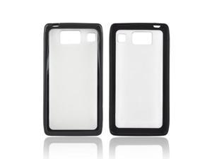Motorola Droid RAZR HD Hard Back Case W/ Gummy Crystal Silicone Lining - Black/ Frost White Motorola Droid RAZR HD Hard Back Case W/ Gummy Crystal Silicone Lining - Black/ Frost White