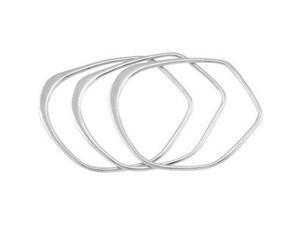 Set Of Three Bangle Bracelets in Sterling Silver Set Of Three Bangle Bracelets in Sterling Silver